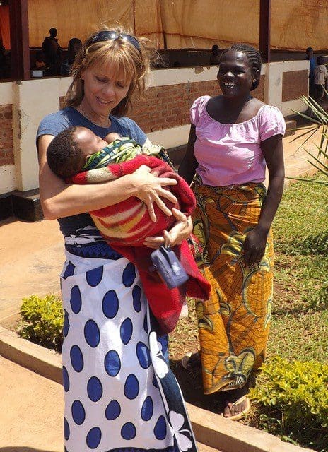 Caring baby