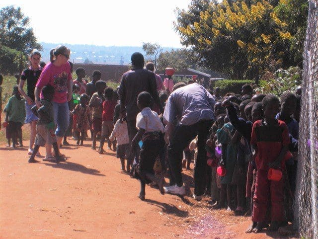 Kids in line
