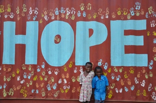 Hope behind the kids