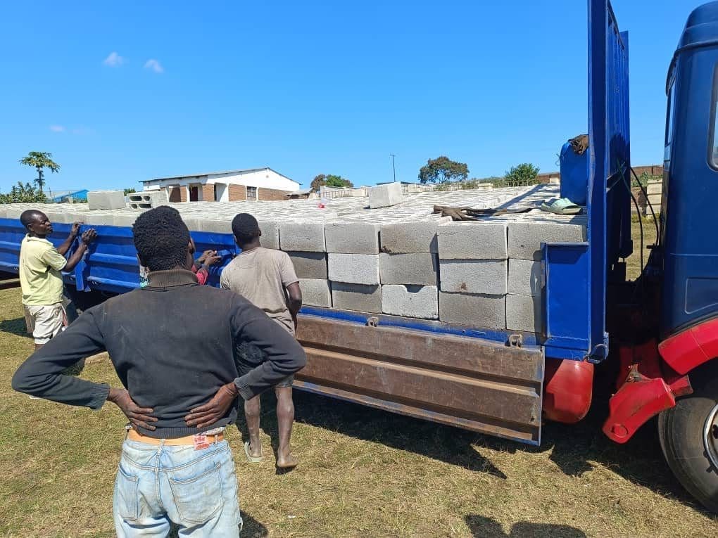 Truck Full Of Cinderblocks